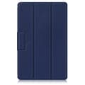 Miniatyrbild 2 av 2: Tri-fold läderfodral för Lenovo Tab M10 (Gen 3) - Mörkblå