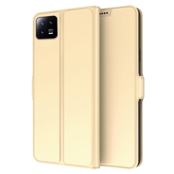 Sileä ja ohut premium-PU-nahkakotelo Xiaomi 13 Pro - Kulta