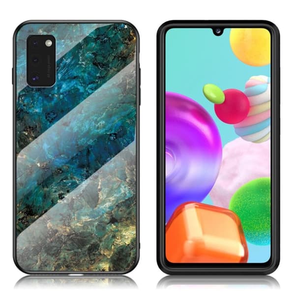 Fantasy Marmor Samsung Galaxy A41 skal - Smaragd