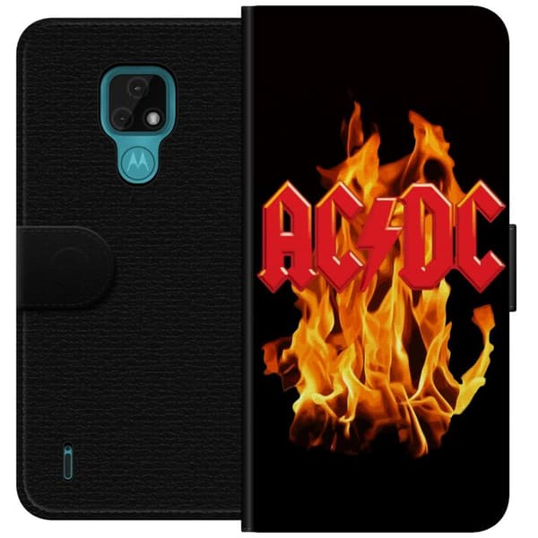 Motorola Moto E7 Lommeboketui ACDC Flames Rock Musikk Band Gitar | CDON