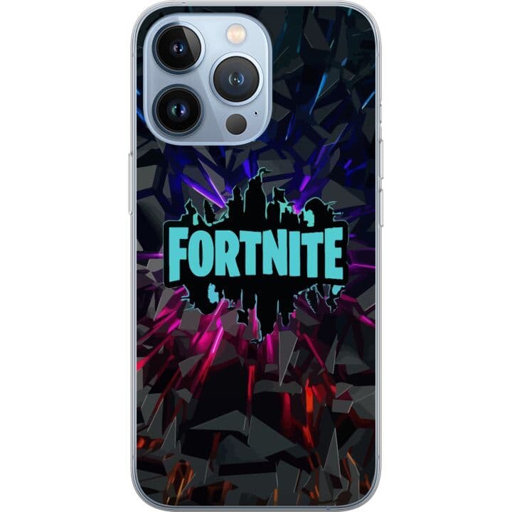 Apple iPhone 13 Pro Gjennomsiktig deksel Fortnite Plakat Blå