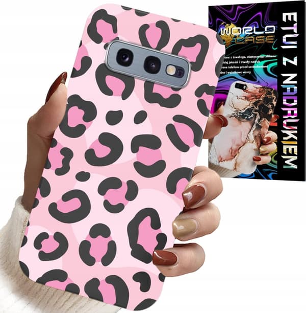 SKAL TILL SAMSUNG GALAXY S10E - ROSA LEOPARDPANTER MED FEMININA MÖNSTER