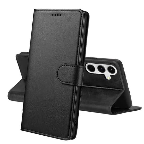 Coque för Samsung Galaxy A17 5G - Svart Portfölj med Magnetisk Fäll för Kortförvaring Phonillico®