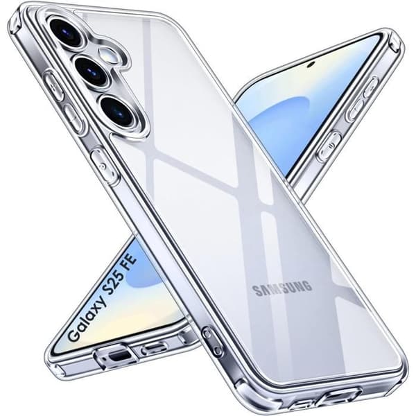 Coque - PHONILLICO - Samsung Galaxy S25 FE - Silikon Gel TPU - Transparent - Ultra Tunn