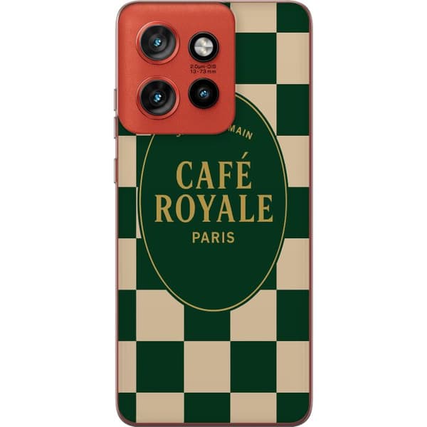 Motorola Edge 50 Neo Läpinäkyvä kuori Vintage kahvila juliste Pariisin ...