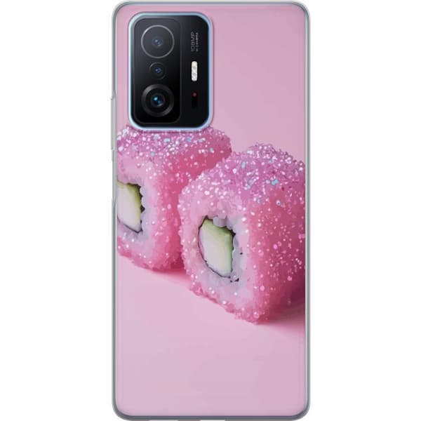 Xiaomi 11T Pro Genomskinligt Skal Sushiposter rosa glitter kawaii ...