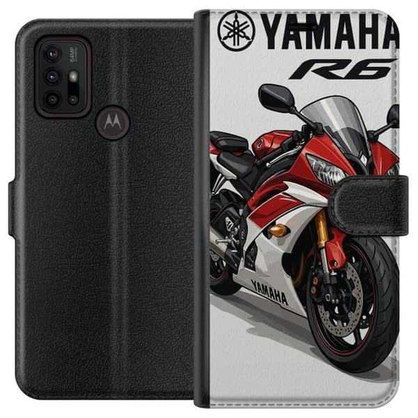 Motorola Moto G30 Lommeboketui Yamaha R6 Legend i rødt og hvitt, et ...