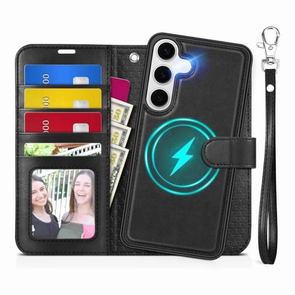 Magnetiskt Plånboksfodral Samsung S26 – med Kortplatser & RFID-skydd