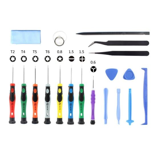 Reparationssats i 18 delar för iPhone / iPad / iPod / Macbook med mera
