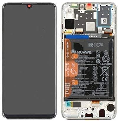 Huawei P30 Lite Skärm Med LCD-Display - Vit Inkl. Batteri