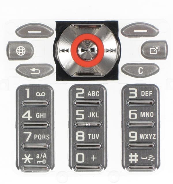 W880i knappsats silver