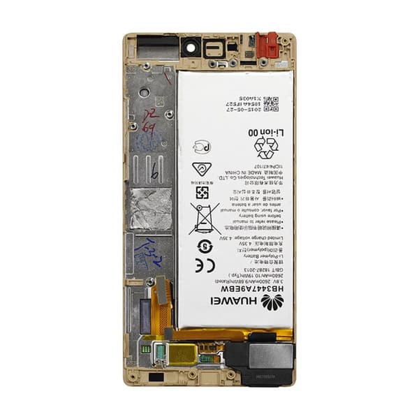 Huawei P8 Skärm/Display med Batteri OEM - Guld