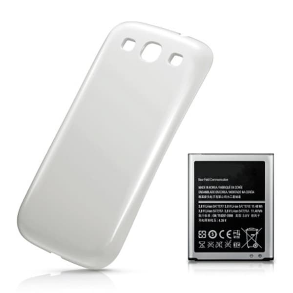 Samsung Galaxy S3 Batteri med Baksida - Vit