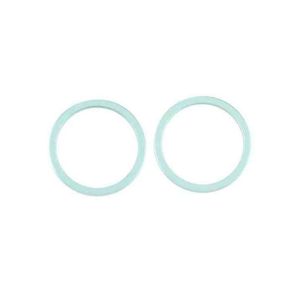 iPhone 12 Mini Linsskydd med Metallram - Grön (2-pack)