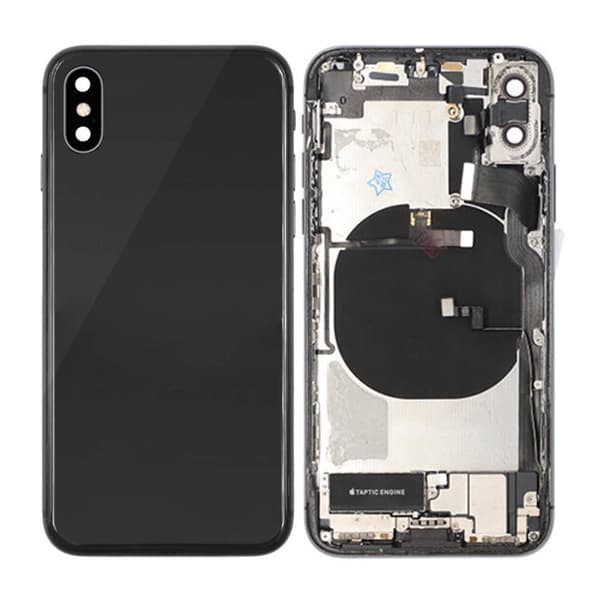 iPhone X Baksida med Komplett Ram - Svart