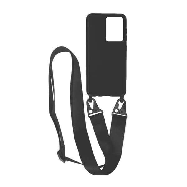 Samsung Galaxy S20 Ultra Silikonskal med Rem/Halsband - Svart