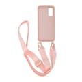 Miniatyrbillede 2 af 6: Samsung Galaxy S20 Silikonskal med Rem/Halsband - Rosa