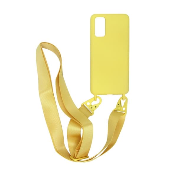 Samsung Galaxy S20 Silikonskal med Rem/Halsband - Gul