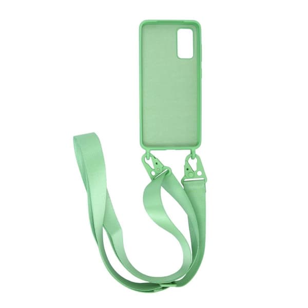 Samsung Galaxy S20 Silikonskal med Rem/Halsband - Grön