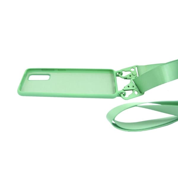 Samsung Galaxy S20 Silikonskal med Rem/Halsband - Grön