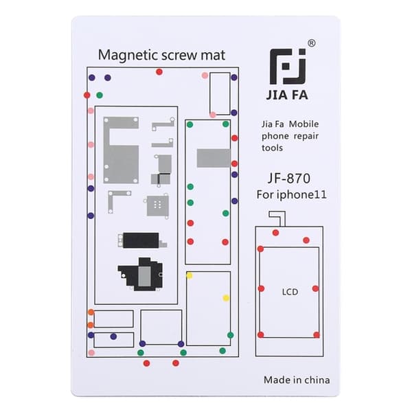 JIAFA JF-870 Magnetisk Skruvmatta för iPhone 11