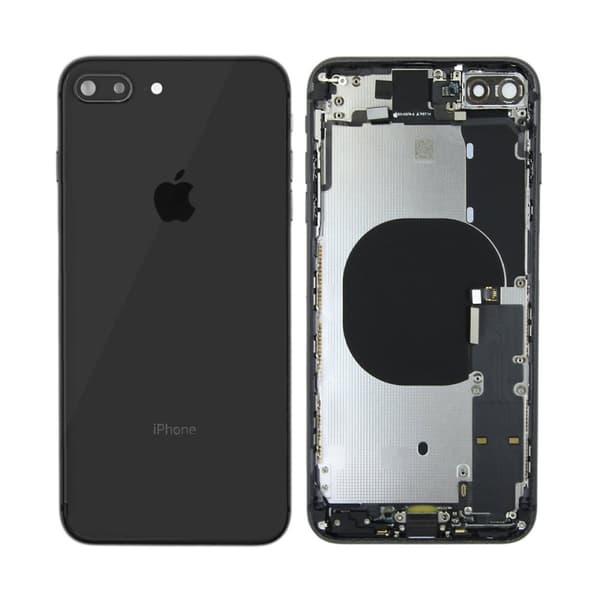 iPhone 8 Plus Baksida med Komplett Ram - Svart