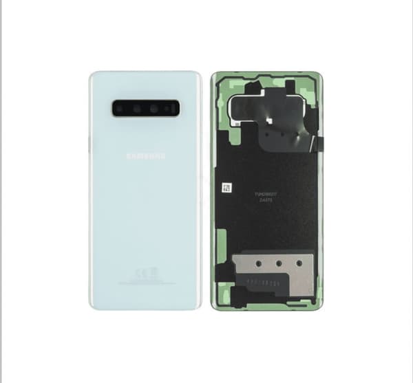 Samsung Galaxy S10 Plus Baksida Med Tejp - Vit
