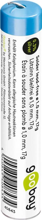 Loddetin blyfrit, ø 1,0 mm, 17 g