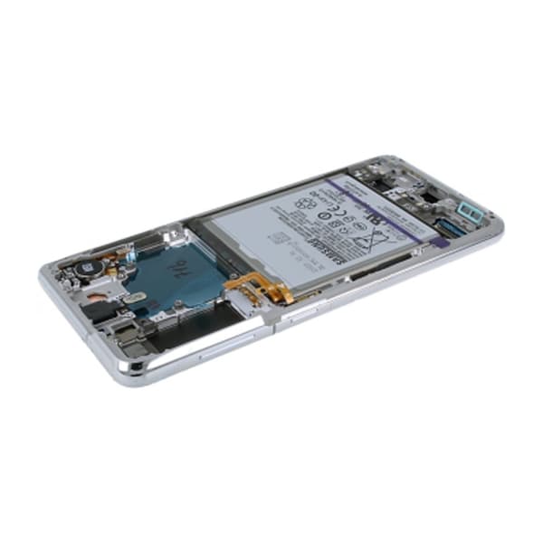 Samsung Galaxy S21 5G (SM-G991B) Skärm/Display Original + Batteri Original - Vit