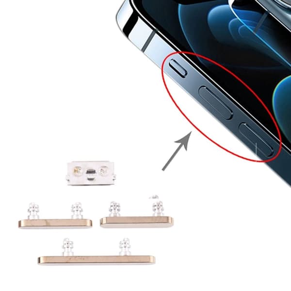 iPhone 12 Pro/12 Pro Max Sidoknappar - Guld