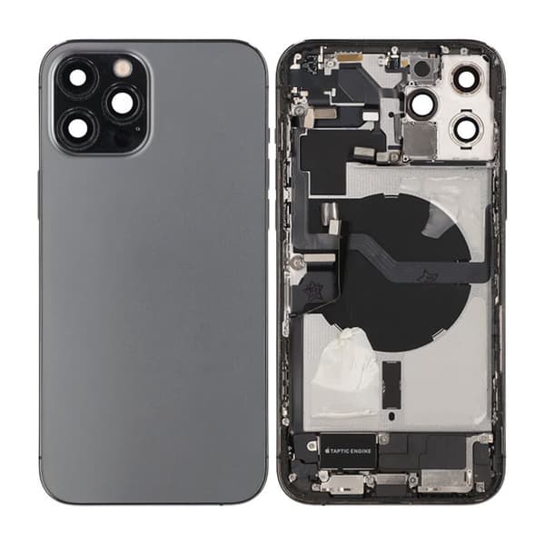 iPhone 12 Pro Max Baksida med Komplett Ram - Grafit