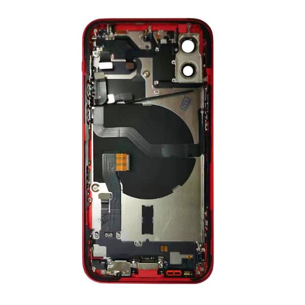 iPhone 12 Baksida med Komplett Ram - Röd