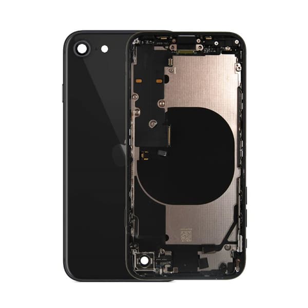 iPhone SE 2020 Baksida med Komplett Ram - Svart