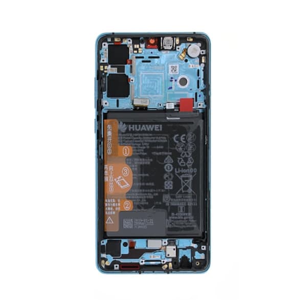 Huawei P30 (New Version) Skärm med LCD Display och Batteri Original - Aurora Blå