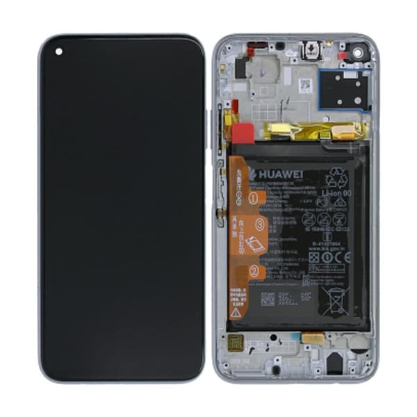 Huawei P40 Lite Skärm/Display med Batteri Original - Rosa