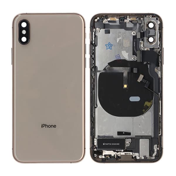 iPhone XS Baksida med Komplett Ram - Guld