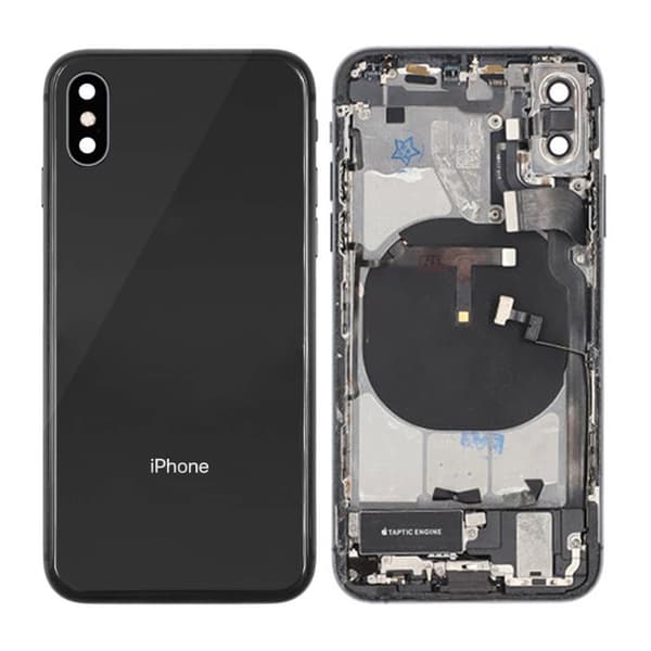 iPhone XS Baksida med Komplett Ram - Svart