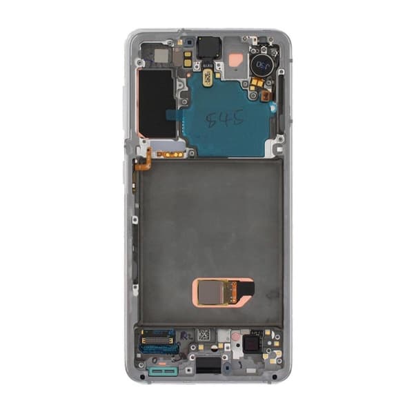 Samsung Galaxy S21 5G Skärm med LCD Display Original + Framkamera Original - Vit