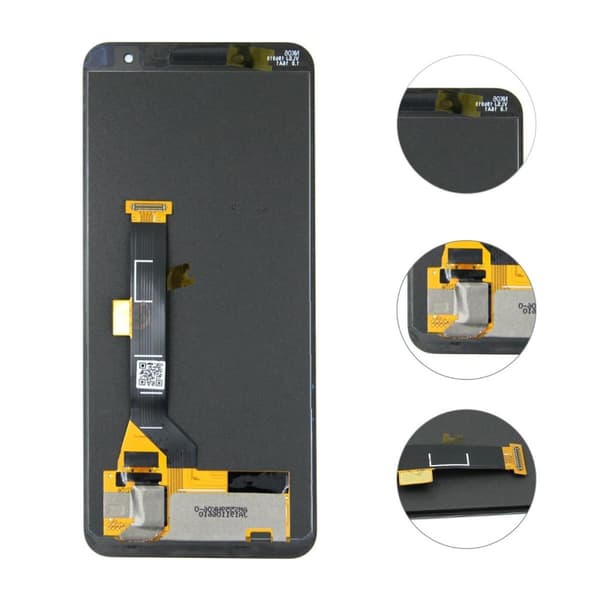 Google Pixel 3A LCD-skærm Original OEM Sort