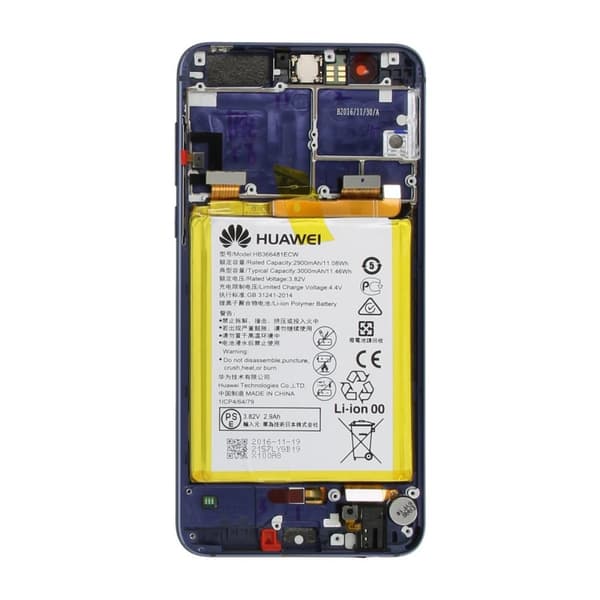 Huawei Honor 8 Skärm med LCD Display med Batteri Original - Blå