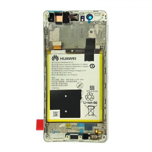 Huawei P9 Lite Skärm med LCD Display och Batteri- Vit