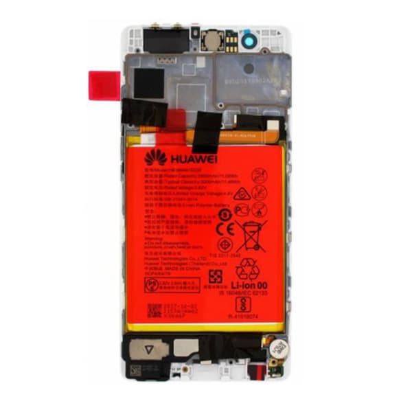Huawei P9 Skärm med LCD Display och Batteri Original - Silver