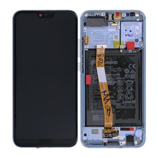 Huawei Honor 10 Skärm med LCD Display och Batteri Original - Grå