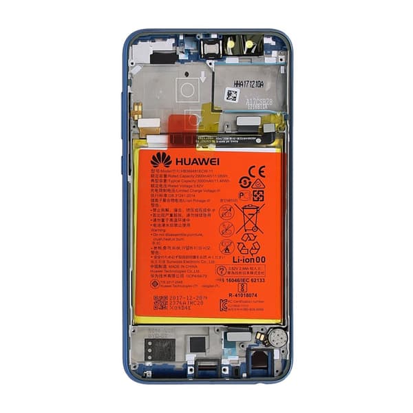 Huawei Honor 9 Lite Skärm med LCD Display med Batteri Original - Blå