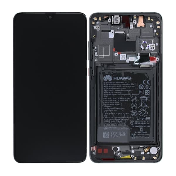 Huawei Mate 20 Skärm med LCD Display med Batteri Original - Svart