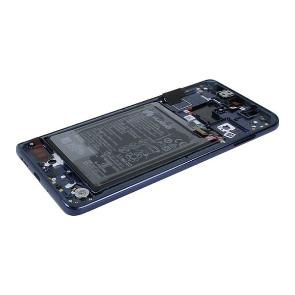 Huawei Mate 20 Skärm med LCD Display med Batteri Original - Blå