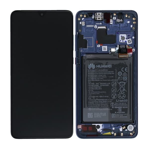 Huawei Mate 20 Skärm med LCD Display med Batteri Original - Blå