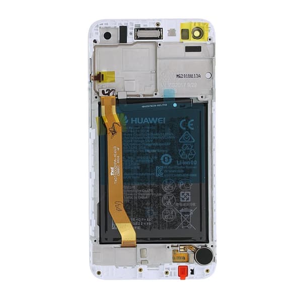 Huawei P9 Lite Mini Skärm med LCD Display med Batteri Original - Vit