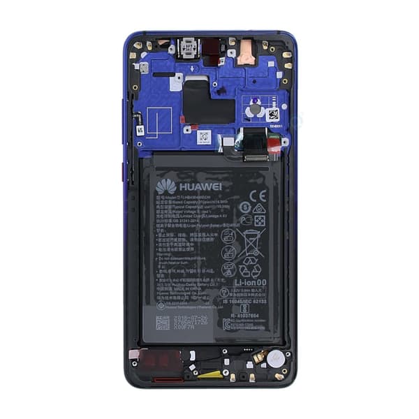 Huawei Mate 20 Skärm med LCD Display med Batteri Original - Twilight