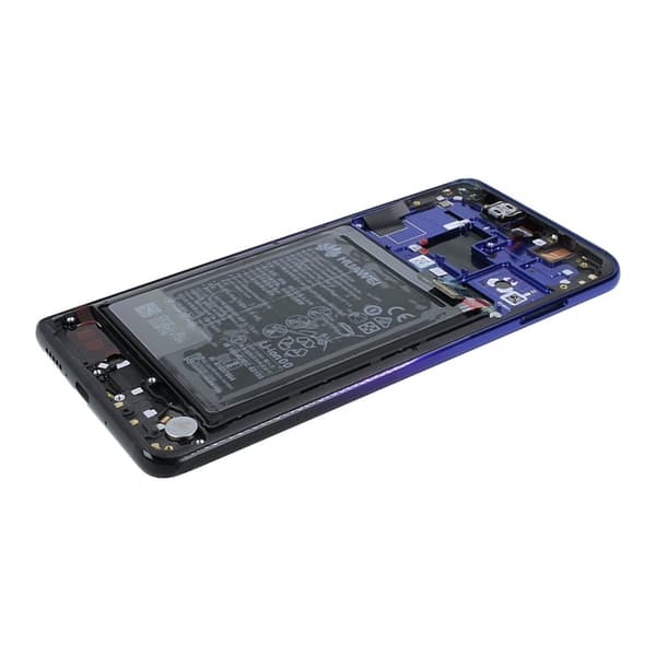 Huawei Mate 20 Skärm med LCD Display med Batteri Original - Twilight